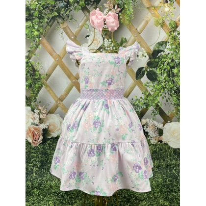 Vestido com Casaco Infantil Modelo Delicada