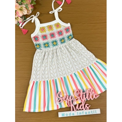 Vestido De Croche Bebe Princesinha, Comprar Moda Infantil