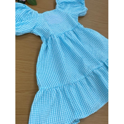 VESTIDO FARM XADREZ VERDE - Mer Bleu - Moda Infantil