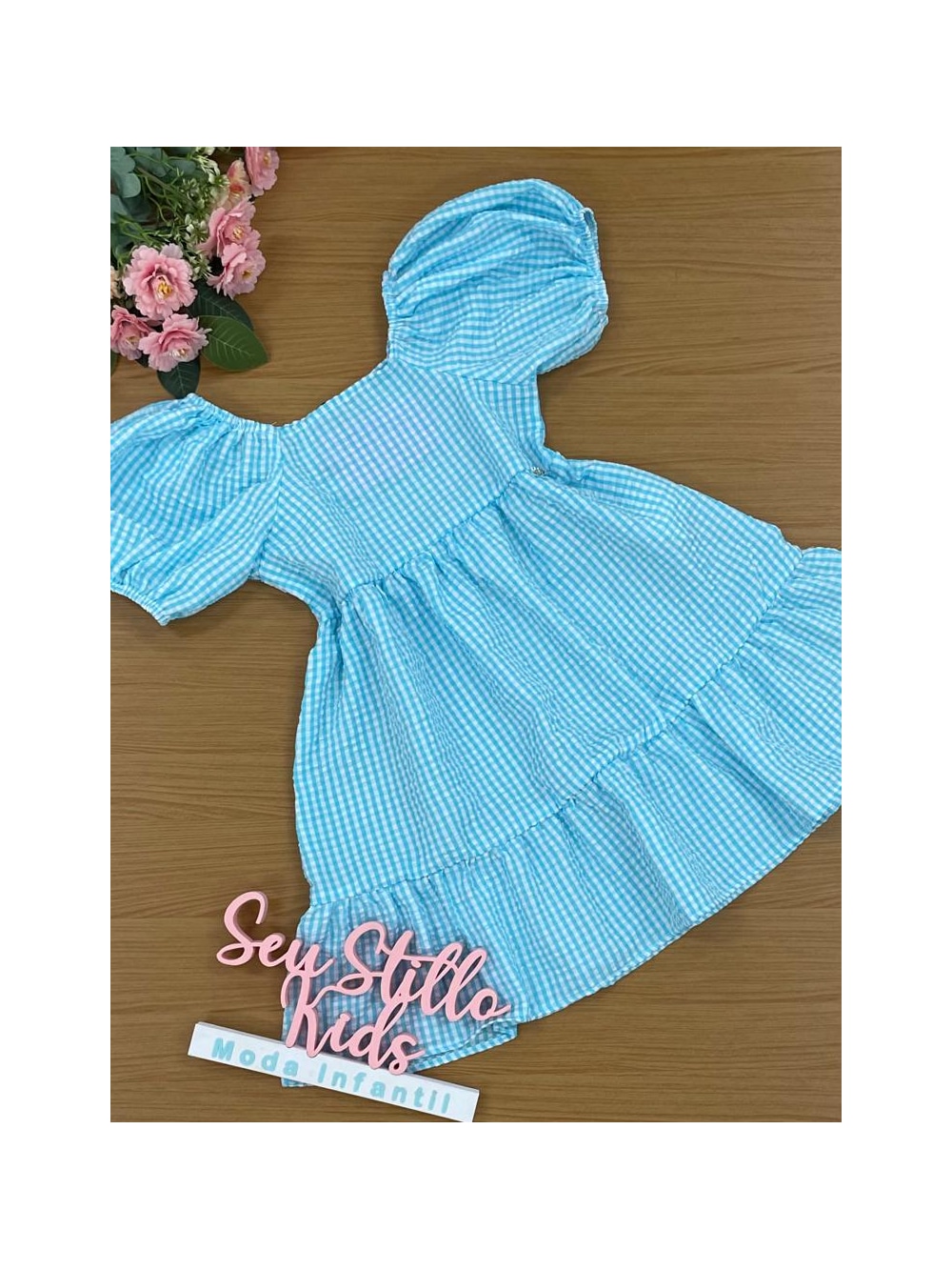 VESTIDO FARM XADREZ VERDE - Mer Bleu - Moda Infantil