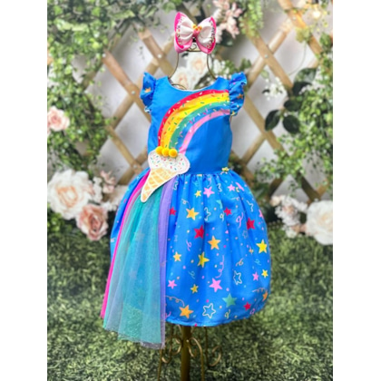 Vestido Infantil Princesa Estrelinhas – Loja Click Certo